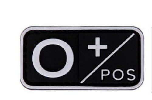 A B AB O Rh + - Positive Negative 3D PVC Blood Type Patch Military Hook and Loop Sew on Patches Badge for Backpacks 5x2.5cm