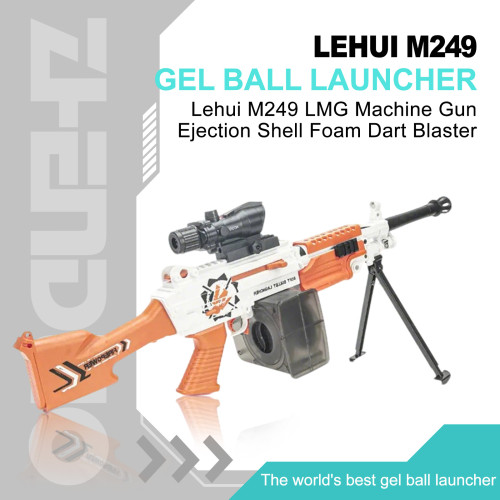 Lehui M249 LMG Machine Gun Ejection Shell Foam Dart Blaster