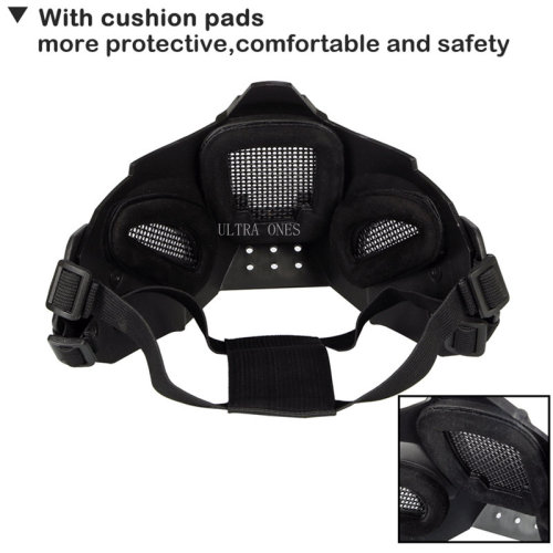Tactical Wargame Mask Hunting Military Breathable Protective Half Face Mask Use with FAST Helmet Airsoft Paintball CS Sports