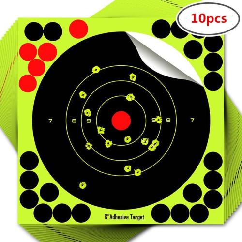 10Pcs Splatterburst Reactive Adhesive Fluorescent Targets 8x8inch