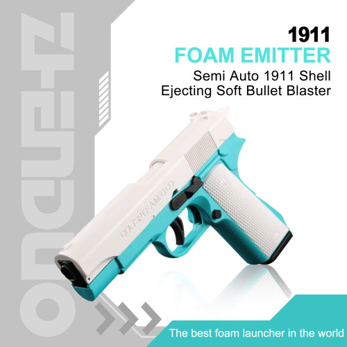 Semi Auto 1911 Shell Ejecting Soft Bullet Blaster