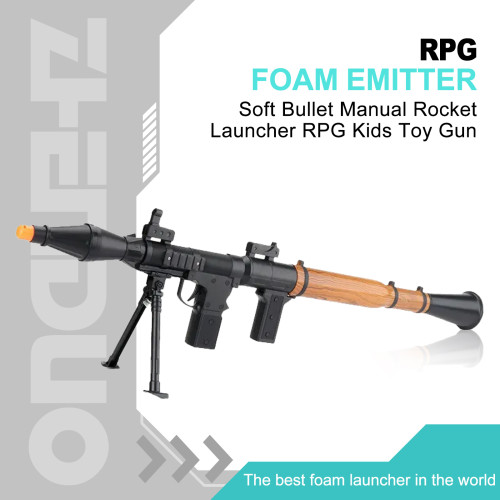 Soft Bullet Manual Rocket Launcher RPG Kids Toy Gun