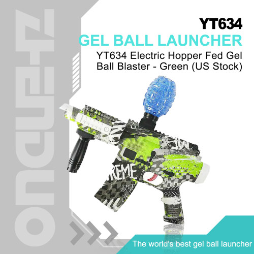 YT634 Electric Hopper Fed Gel Ball Blaster - Green