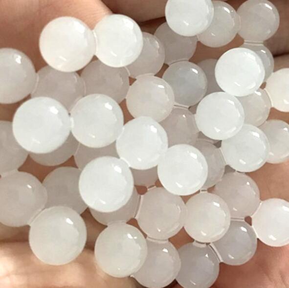 10000Pcs 7-8mm Milky White Hardened Gel Balls