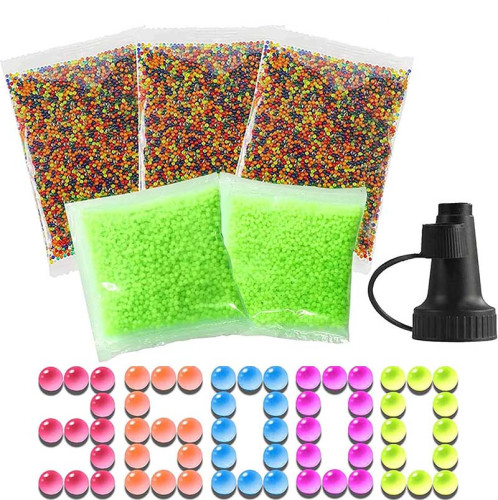 7-8mm Glow in The Dark Gel Balls & Mix Color w/ Funnel Tip