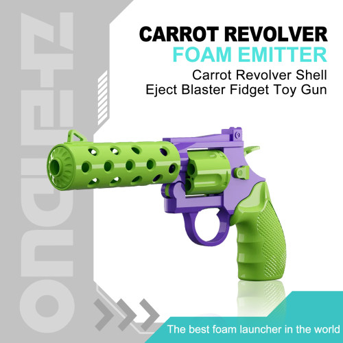 Carrot Revolver Shell Eject Blaster Fidget Toy Gun