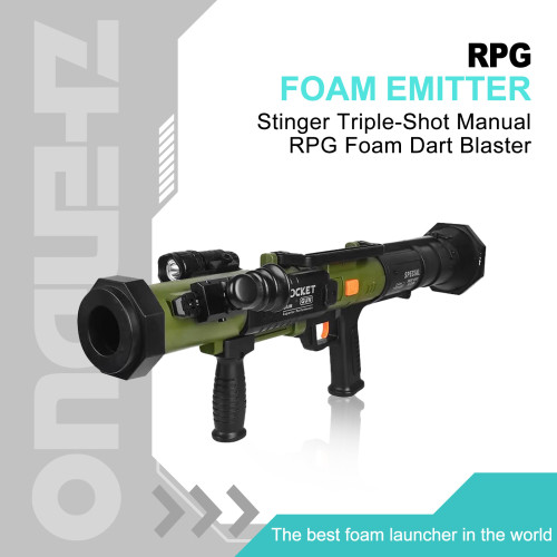 Stinger Triple-Shot Manual RPG Foam Dart Blaster