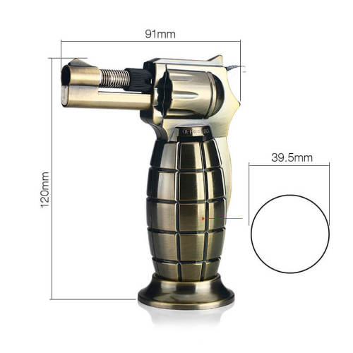 Refillable Grenade Gun Shaped Jet Flame Lighter