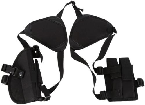 Universal Horizontal Shoulder Armpit Holster Double Mag Pouch