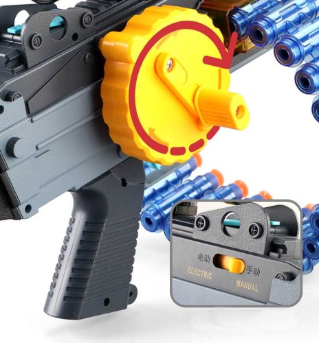 JF M249 Belt-Fed Electric Auto Foam Blaster( US Stock)