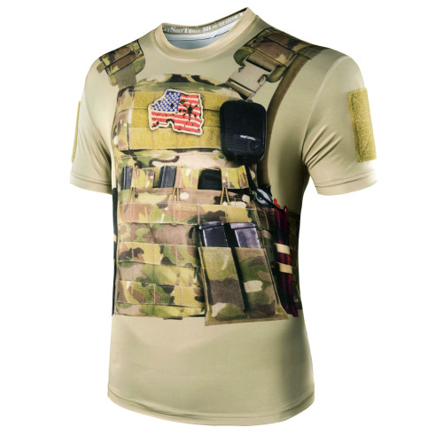 3D camouflage short-sleeved T-shirt