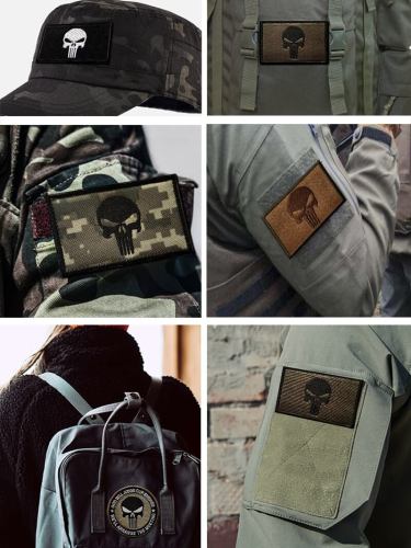 3D Embroidered Hook Patches Tactical Punisher Military Patch for Clothing Backpack Stickers Embroidery Badge
