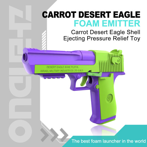 Carrot Desert Eagle Shell Ejecting Pressure Relief Toy