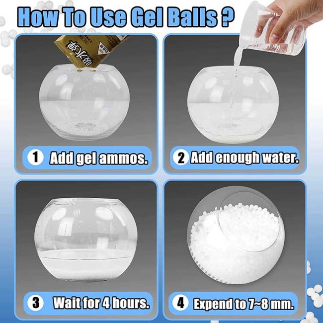 10000Pcs 7-8mm Milky White Hardened Gel Balls