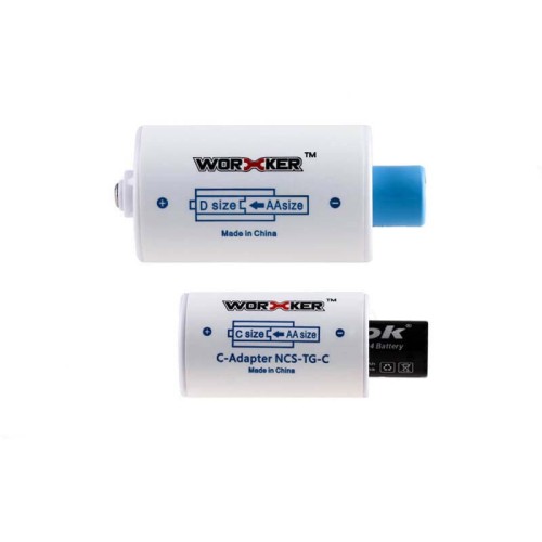 Worker AA to C/D Size Battery Adapter