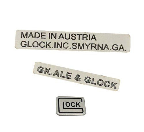 Glock Metal Sticker Toy Decoration 3pcs